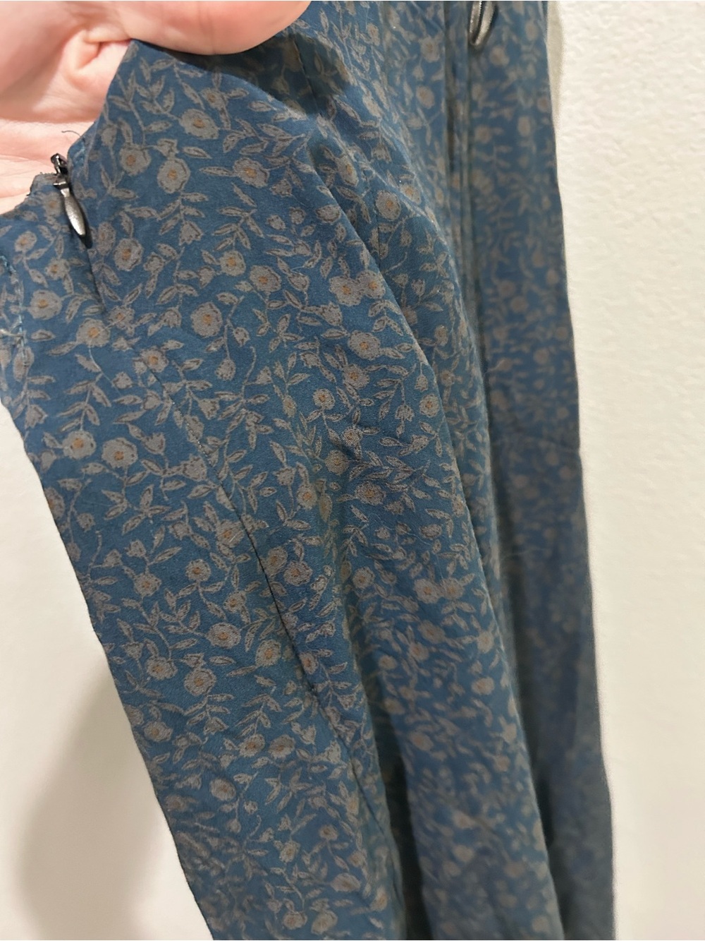 Princess Polly dark blue green Floral Midi Dress open back - Picture 9 of 11